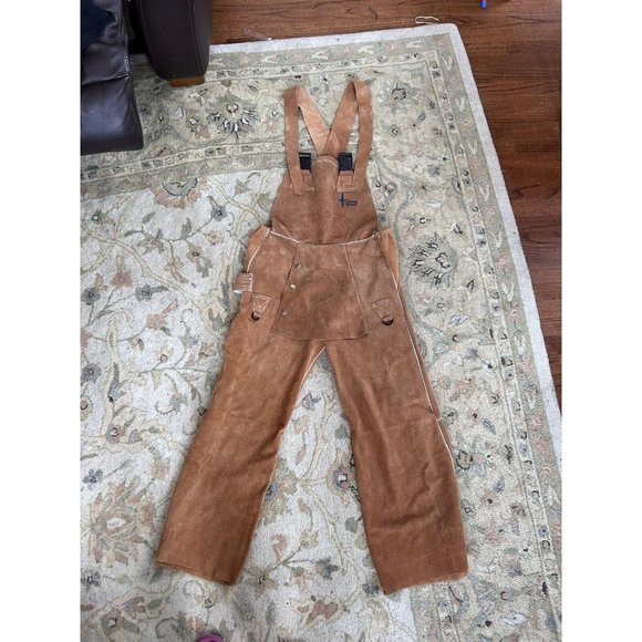 Bob Dale Gander Brand Welding Overalls BDG Split Leather Size Small NEW - Picture 8 of 15